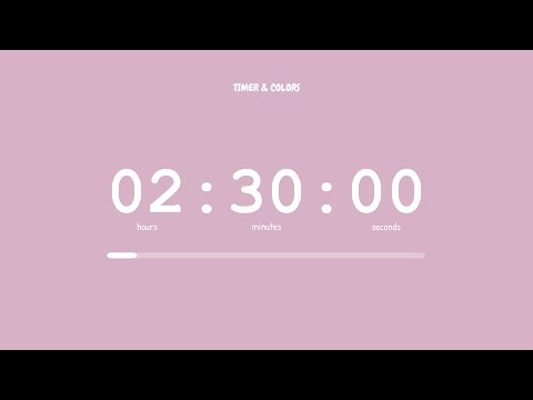 ⏰ 2.5 Hour Timer /  Pastel Pink Screen 🌸 / Countdown 2 Hour 30 Minute Study Season