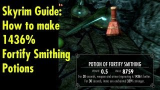 How to make +1436% Fortify Smithing Potions - Skyrim Guide