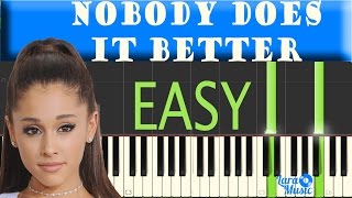 How to Play: Ariana Grande Nobody Does It Better | Piano Tutorial (SHEET+MIDI)