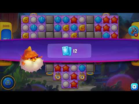 Fishdom Super Hard Level 2606 in 13 moves