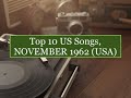 Top 10 Songs NOVEMBER 1962 Crystals Checker Gene Pitney 4 Seasons Coutours Sedaka Marcie Blane