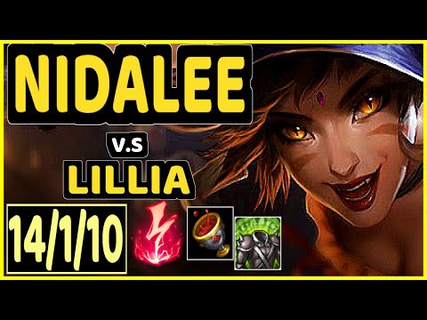 KARSA (NIDALEE) vs LILLIA - 14/1/10 KDA JUNGLE GAMEPLAY - KR Ranked GRANDMASTER