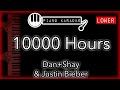 10000 Hours (LOWER -3) - Dan + Shay & Justin Bieber - Piano Karaoke Instrumental
