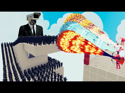 100x CAMERAMAN + 2x GIANT vs 3x EVERY GOD - Totally Accurate Battle Simulator TABS