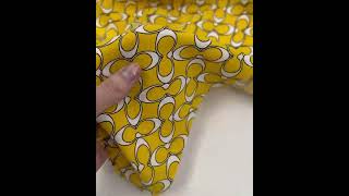 10086 Вискоза штапель Желтый с белым рисунком плотность 105 гр/м2, ширина 145 см на YouTube