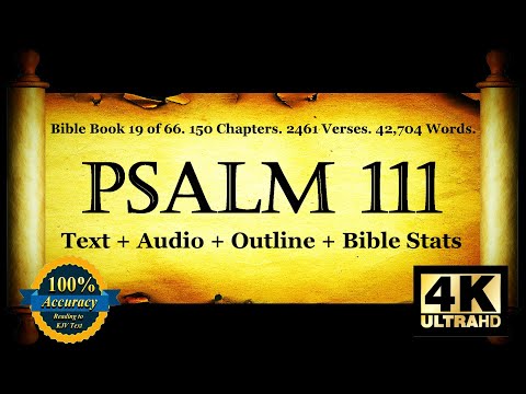 The Book of Psalms | Psalm 111 | Bible Book #19 | The Holy Bible KJV Read Along Audio/Video/Text