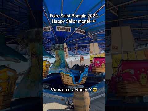 Manège Happy Sailor monté 🏴‍☠️Foire Saint Romain, Rouen 2024 🎡Vous êtes là Rouen ?😎 #foirederouen