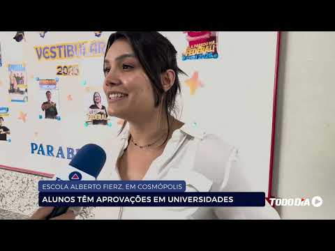 ESCOLA ALBERTO FIERZ, EM COSMÓPOLIS: ALUNOS TÊM APROVAÇÕES EM UNIVERSIDADES