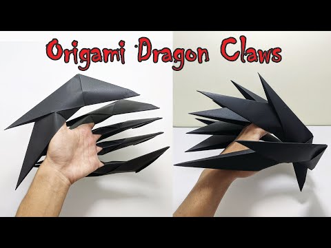 How to make dragon claws out of paper - Origami dragon claws