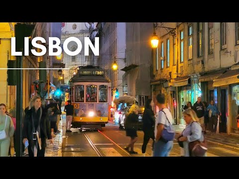 Downtown Lisbon Portugal Evening Walking Tour