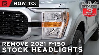 How to Remove 2021-2022 F-150 Factory Halogen Headlights