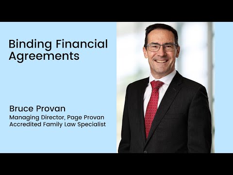 Watch — Binding financial agreements, prenups, in Australia — Australian Family Lawyers