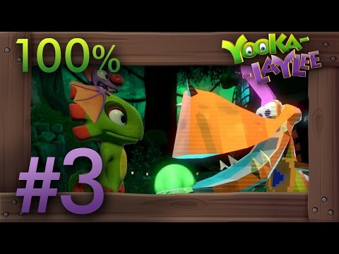 Yooka-Laylee 100% Walkthrough Part 3 - World 3 Moodymaze Marsh #1 (All Quills, Pagies & Secrets)
