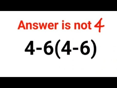 4-6(4-6) The answer is not 4. 99% failed! Can you do it? #math #logicalstation #mathproblem #math