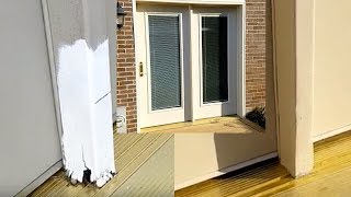 Repair rotten wood on exterior door frame