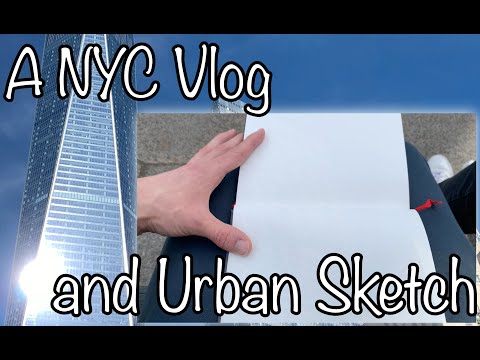 Quick Vlog and Urban Sketch #vlog #art #travel #sketch #nyc