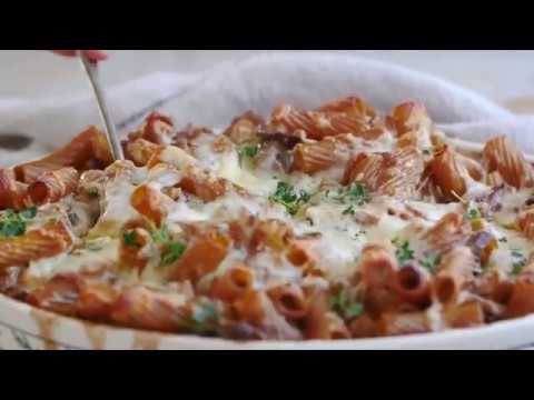One pot creamy french onion pasta bake