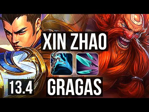 XIN ZHAO vs GRAGAS (JNG) | 6/3/16, Rank 14 Xin | KR Grandmaster | 13.4