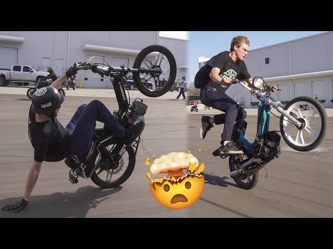 Riding with the WORLDS BEST MOPED STUNTERS