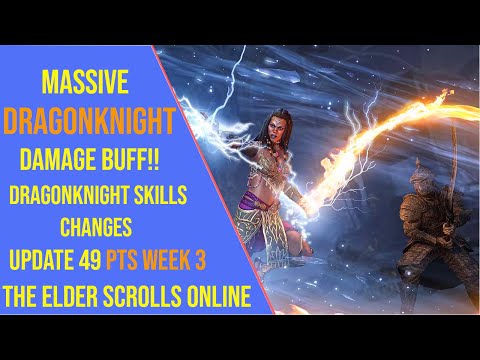 Massive Dragonknight Buffs!! Dragonknight Skill Changes in ESO Update 49 PTS Week 3!