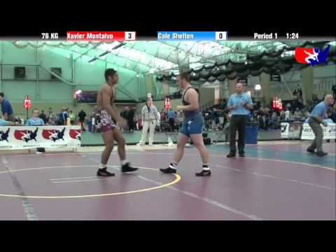 Xavier Montalvo vs. Cale Shelton at 2013 ASICS FILA Cadet Nationals - GR