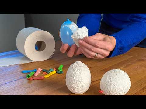 Osterei basteln aus Toilettenpapier – Osteridee ganz ohne Kleber