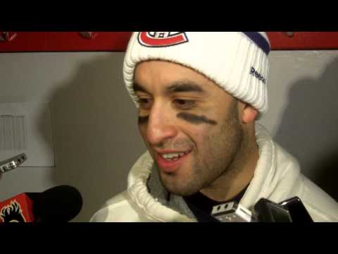 Habs' Gomez on Heritage Classic practice