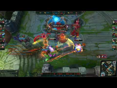 Insane penta kill samira and rell support |samira as squeekums & rell as psychomacho|