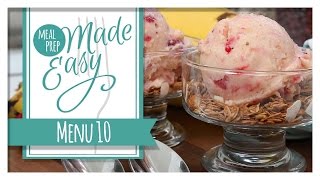 Healthy Meal Prep | Menu 10 | Spiced Pumpkin Soup, Tropical FroYo, Jerk Chicken