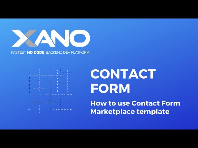 Xano - Contact Form Template Demo