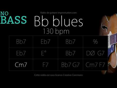 Bb Blues 130 bpm - NO BASS (Jazz/Swing feel) : Backing Track