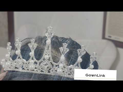 Gownlink bridal silver crown, size: one size