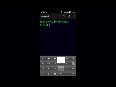 Roman numeric keypad