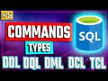 Types Of SQL Commands DDL DQL DML DCL TCL SQL Tutorial 5