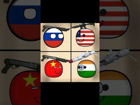US Russia India china relations #countryballs #usa #russia