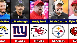 All 32 NFL Head Coaches in 2026