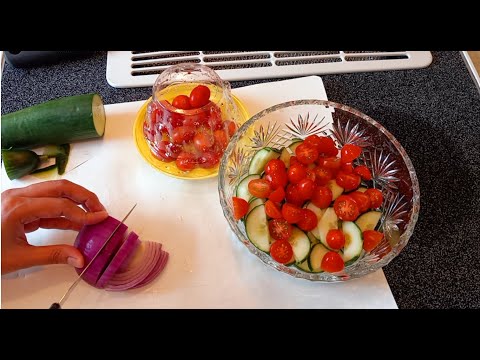 Easiest Cucumber Tomato Salad Recipe | Tomato Cucumber Onion Salad