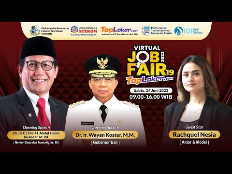 Virtual Job Fair seri 19 Lowongan Kerja Loker Pekerjaan Juni 2023 TopLoker.com