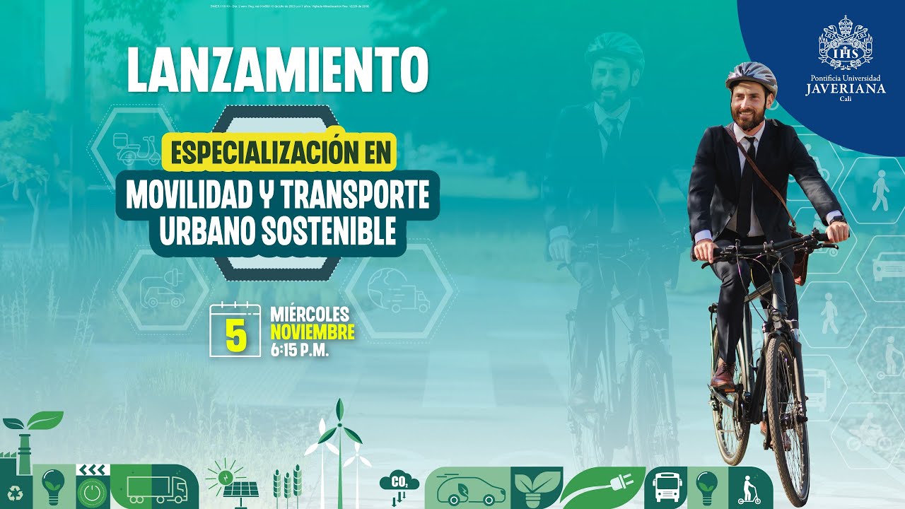 Acompáñanos y conoce la Especialización en Movilidad y Transporte Urbano Sostenible de la Javeriana Cali 🌍🚦. Un programa que te prepara para diseñar y liderar soluciones de movilidad que mejoren la conectividad, la accesibilidad y la calidad de vida en los territorios. Aprenderás a planificar sistemas de transporte sostenible, aplicar herramientas como SIG y evaluar su impacto en el desarrollo territorial. Lidera la transformación de la movilidad en tu entorno. 🏙️💡🚲