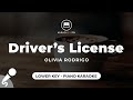 Driver's License - Olivia Rodrigo (Lower Key - Piano Karaoke)