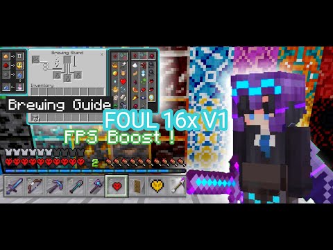 Foul 16x V1 The Best Default Survival Texture Pack Mcpe 1.18 - 1.19  FPS Boost !