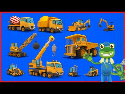 Counting Construction Trucks | Learn With Gecko | Learn to Count 1 to 10