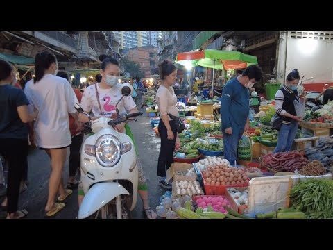 Evening market scene show | Lifestyle of vendors in market