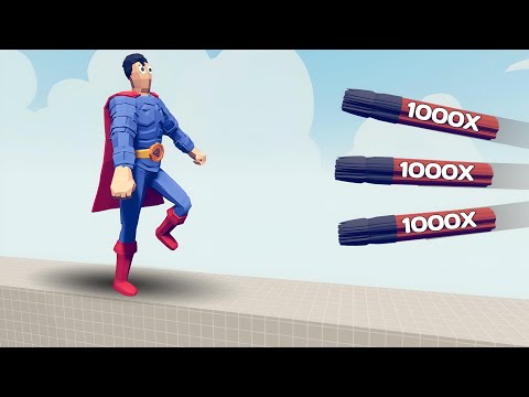 SUPERMAN vs 1000x OVERPOWERED UNITS | TABS - Totally Accurate Battle Simulator