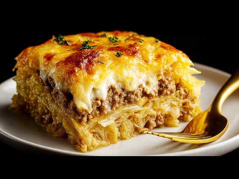 Ground Beef + Cabbage = The Best Cheesy Casserole You’ll Ever Try! 🔥