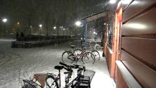 Snowing at Luleå University of Technology (LTU) Sweden - 08-12-2011