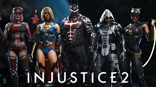 INJUSTICE 2 - ALL LVL 30 CHARACTERS & GEAR SHOWCASE
