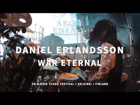 Arch Enemy Daniel Erlandsson Drumcam 'War Eternal' / Tuska Festival 2018