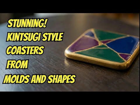 249 Kintsugi Resin Coasters | Japanese-Inspired DIY Project | 4K