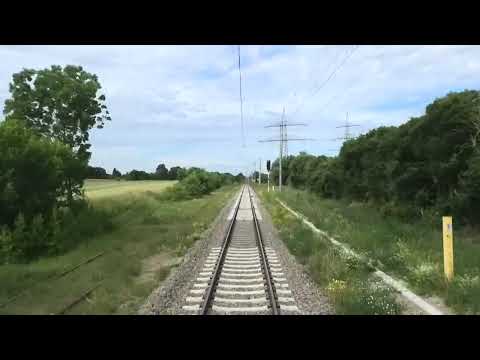 Z kabiny maszynisty. Führerstandmitfahrt. Cabview. RB61. Schwedt (Oder) - Angermünde #cabwiev